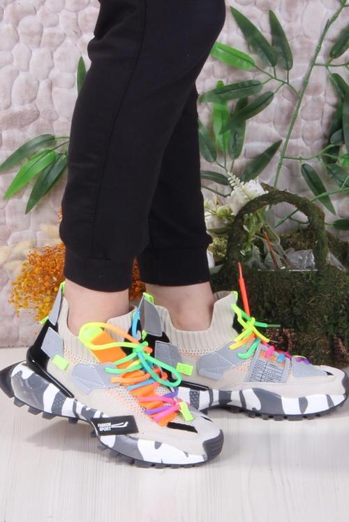 GJ Elanur Rahat Kalın Taban Özel Tasarım Sneaker Kadın Spor Ayakkabı