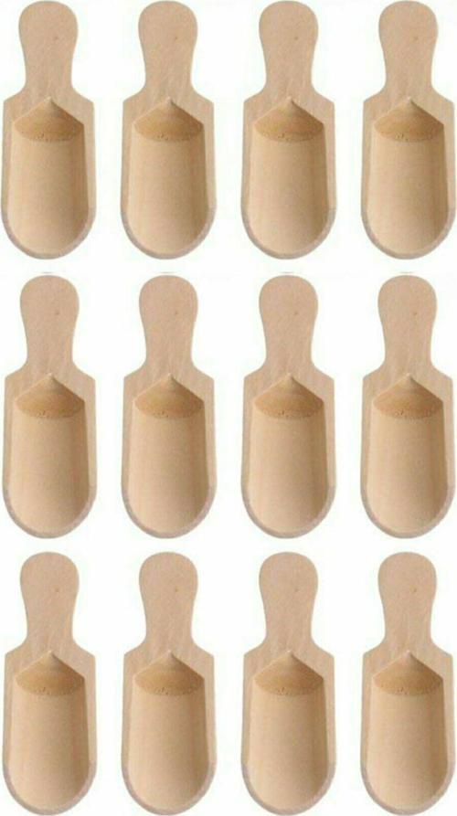 12 Adet Mini Kürek Baharat Kaşığı