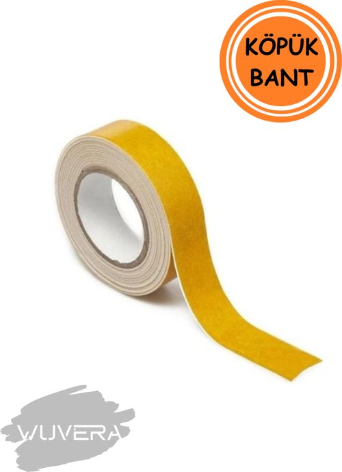 Çift Taraflı Köpük Bant 18mm x 2m – Dayanıklı ve Güçlü Yapıştırma!
