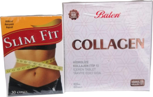 Slim Fit Kapsül 30 Lu & Collagen (Tip 1) 60 Lı Tablet 800 Mg