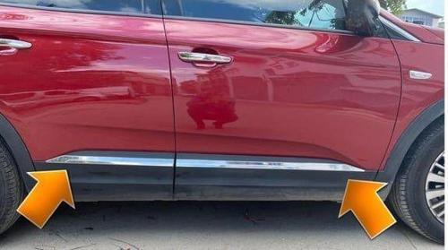 Opel Grandland Uyumlu X Yan Kapı Çıtası -2016 Paslanmaz Çelik Parça