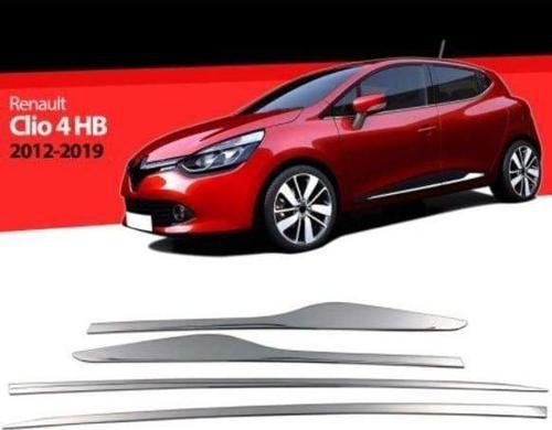 Renault Clio Uyumlu 4 Yan Kapı Çıtası 2012-2018 Paslanmaz Çelik Parça