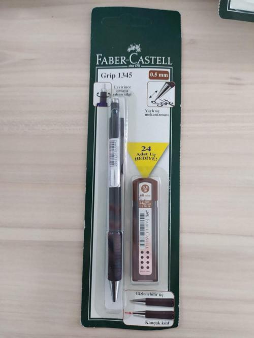 Faber-Castell Grip 1345 Siyah 0.5 mm Uçlu Kalem + Uç Hediyeli