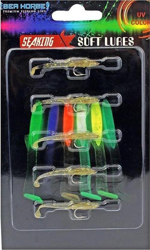 Glow 4,5cm 5 Li Paket Silikon Balık C1