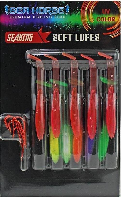 Glow 5,5cm 5 Li Paket Silikon Balık C2