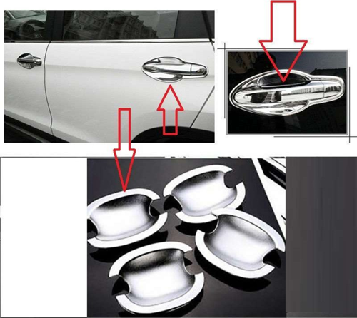 Hyundai Tucson Uyumlu 2004 2014 Dış Kapı Kolu İç Kaplama ABS Krom Parça