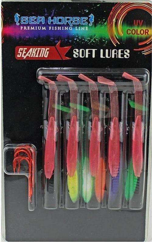 Glow 5,5cm 5 Li Paket Silikon Balık C3