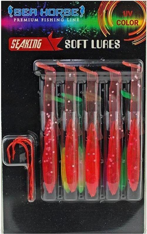 Glow 6,5cm 5 Li Paket Silikon Balık C2