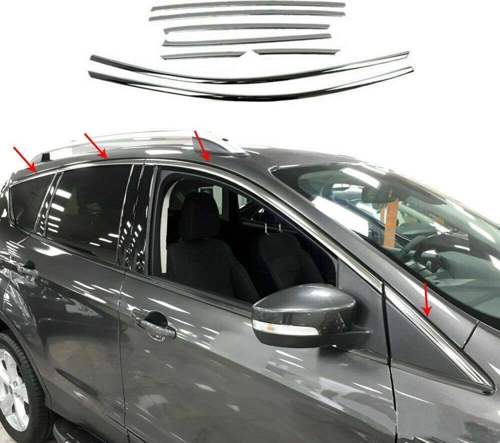 Ford Escape Uyumlu 2013 2019 Cam Üst Çıtası Krom Parça