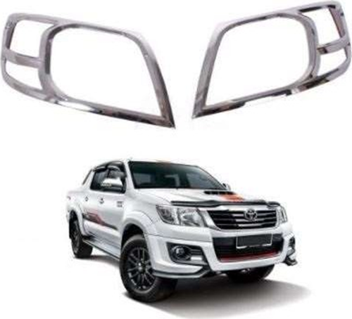 Toyota Hilux Uyumlu 2012 2015 Ön Far Kaplama ABS Krom Parça