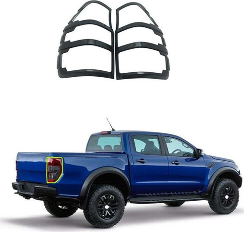 Ford Ranger Uyumlu 2016 2018 Arka Stop Kaplama ABS Siyah Parça