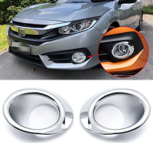 Honda Civic Uyumlu 2016 Sonrası Sis Lambası Kaplama Krom Parça