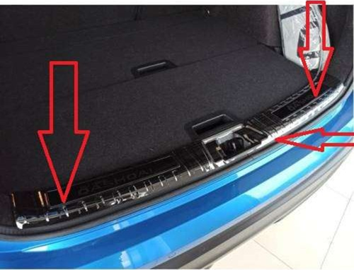 Nissan Qashqai Uyumlu 2006 2013 Arka Tampon Eşiği Krom Parça