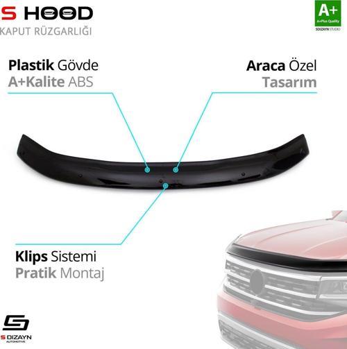 S-Dizayn Dacia Uyumlu Duster ABS Plastik Kaput Rüzgarlığı 2018 Üzeri A+Kalite Parça