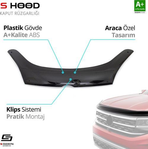 S-Dizayn Fiat Uyumlu Doblo ABS Plastik Kaput Rüzgarlığı 2015 Üzeri A+Kalite Parça
