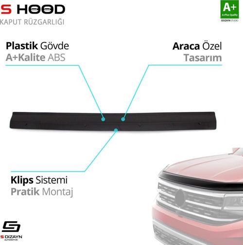 S-Dizayn Fiat Uyumlu Ducato ABS Plastik Kaput Rüzgarlığı 2006-2014 A+Kalite Parça