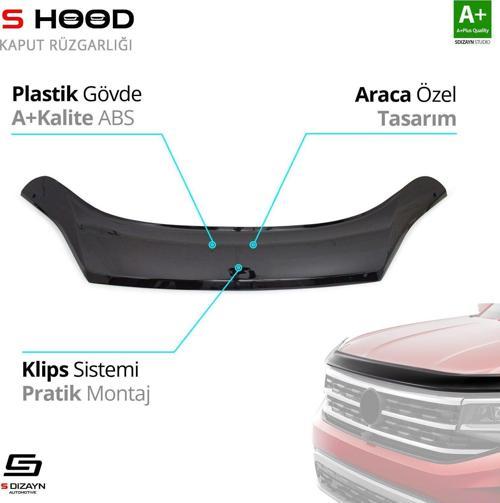 S-Dizayn Fiat Uyumlu Ducato ABS Plastik Kaput Rüzgarlığı 2014 Üzeri A+Kalite Parça