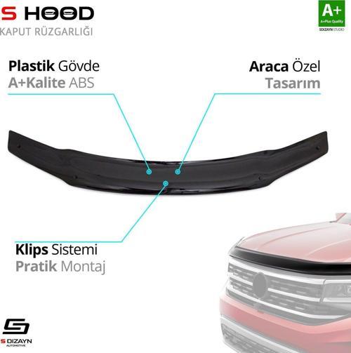 S-Dizayn Fiat Uyumlu Palio ABS Plastik Kaput Rüzgarlığı 2005-2012 A+Kalite Parça