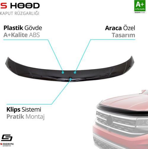 S-Dizayn Fiat Uyumlu Fullback ABS Plastik Kaput Rüzgarlığı 2016 Üzeri A+Kalite Parça
