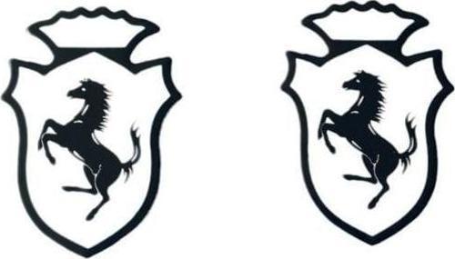 Arma çamurluk beyaz at taçlı büyük / YACIY109-1