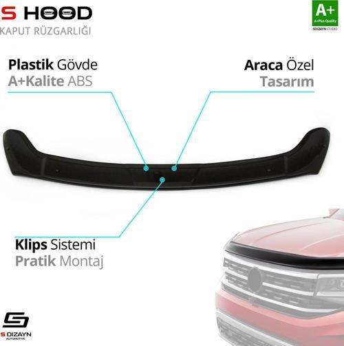 S-Dizayn Ford Uyumlu Connect ABS Plastik Kaput Rüzgarlığı 2014 Üzeri A+Kalite Parça
