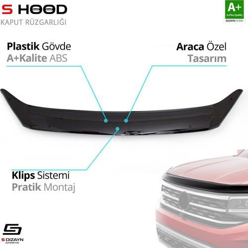 S-Dizayn Ford Uyumlu Custom ABS Plastik Kaput Rüzgarlığı 2012-2017 A+Kalite Parça