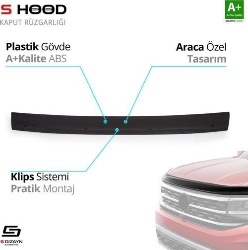 S-Dizayn Ford Uyumlu Transit ABS Plastik Kaput Rüzgarlığı 2002-2006 A+Kalite Parça