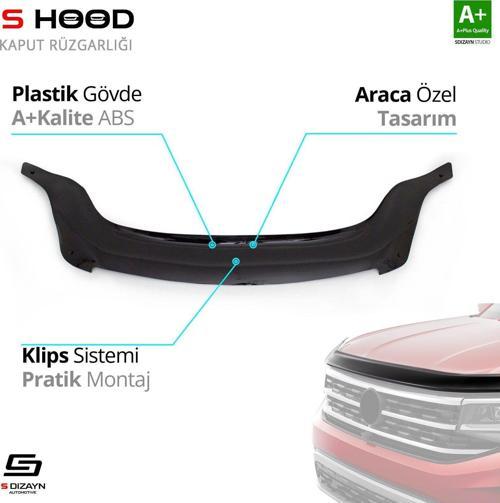 S-Dizayn Ford Uyumlu Kuga ABS Plastik Kaput Rüzgarlığı 2008-2012 A+Kalite Parça