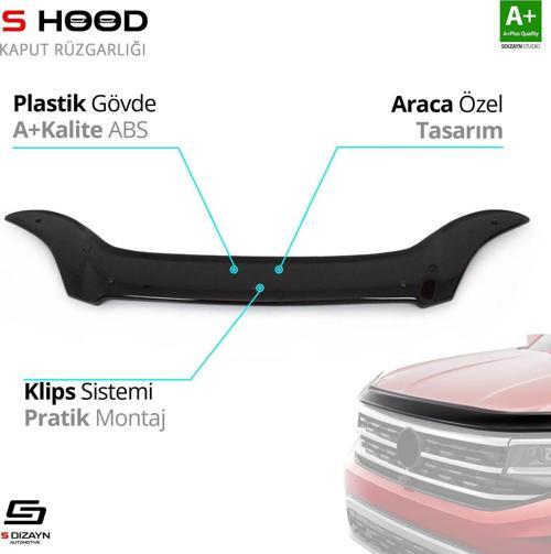 S-Dizayn Honda Uyumlu Civic ABS Plastik Kaput Rüzgarlığı 1995-2000 A+Kalite Parça