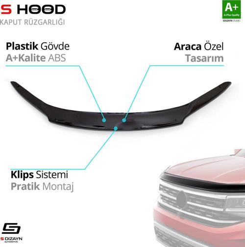 S-Dizayn Honda Uyumlu Cr-V ABS Plastik Kaput Rüzgarlığı 2012-2018 A+Kalite Parça