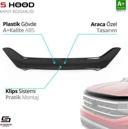 S-Dizayn Hyundai Uyumlu Getz ABS Plastik Kaput Rüzgarlığı 2006-2011 A+Kalite Parça