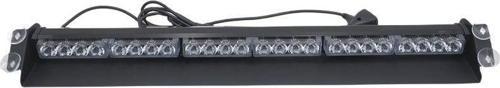 Çakar lamba 70cm 12-30v vantuzlu 24 ledli kırmızı-mavi / LAPA541