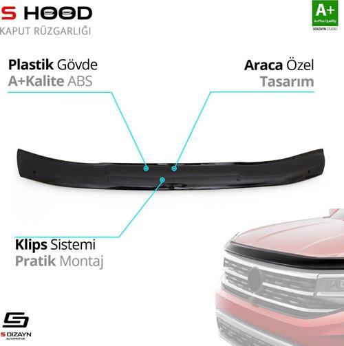 S-Dizayn Jeep Uyumlu Renegade ABS Plastik Kaput Rüzgarlığı 2015 Üzeri A+Kalite Parça