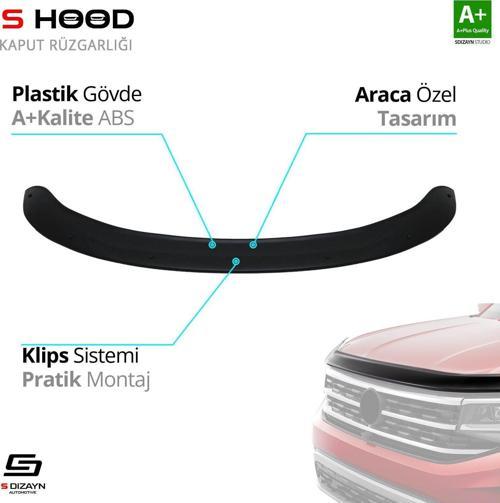 S-Dizayn Kia Uyumlu Sorento ABS Plastik Kaput Rüzgarlığı 2010-2014 A+Kalite Parça