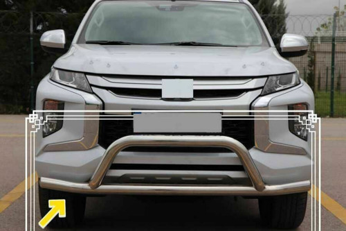 İsuzu D-Max Uyumlu Off Road Ön Koruma Krom FaceOff Chrome 2006+ Pst14 Parça