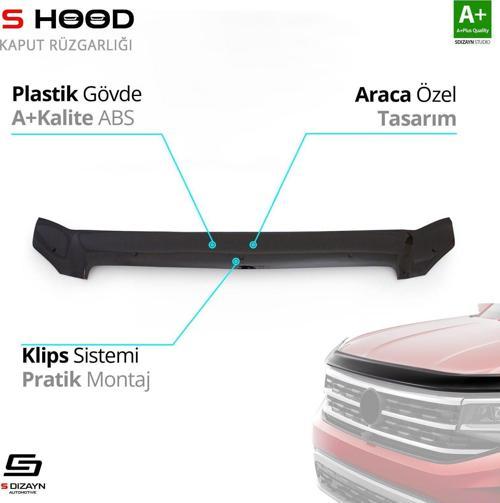S-Dizayn Mercedes Uyumlu Vito ABS Plastik Kaput Rüzgarlığı 2003-2014 A+Kalite Parça