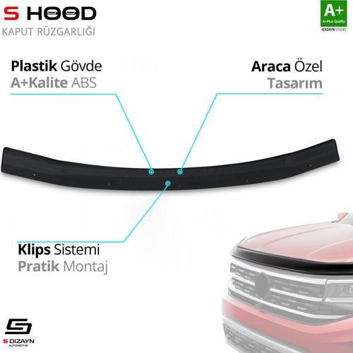 S-Dizayn Mitsubishi Uyumlu Pajero ABS Plastik Kaput Rüzgarlığı 1998-2006 A+Kalite Parça