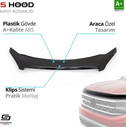 S-Dizayn Nissan Uyumlu Qashqai ABS Plastik Kaput Rüzgarlığı 2007-2010 A+Kalite Parça