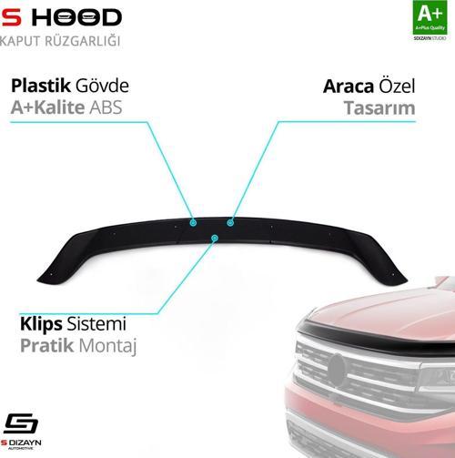 S-Dizayn Opel Uyumlu Vivaro ABS Plastik Kaput Rüzgarlığı 2019 Üzeri A+Kalite Parça