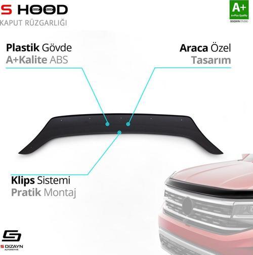 S-Dizayn Opel Uyumlu Movano ABS Plastik Kaput Rüzgarlığı 2010 Üzeri A+Kalite Parça