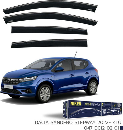Dacia Sandero Uyumlu Kromlu Cam Rüzgarlığı -2022 Niken Parça
