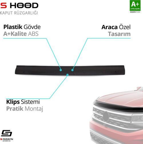 S-Dizayn Peugeot Uyumlu Boxer ABS Plastik Kaput Rüzgarlığı 2006-2014 A+Kalite Parça