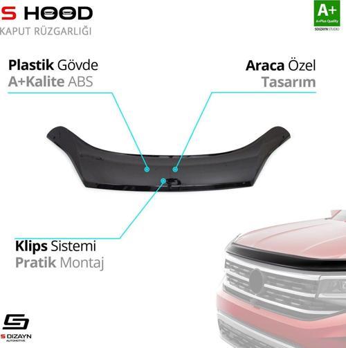 S-Dizayn Peugeot Uyumlu Boxer ABS Plastik Kaput Rüzgarlığı 2014 Üzeri A+Kalite Parça