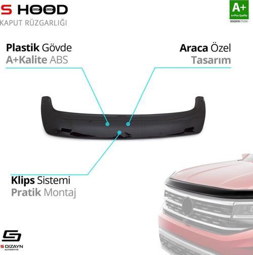S-Dizayn Renault Uyumlu Master ABS Plastik Kaput Rüzgarlığı 2010-2014 A+Kalite Parça