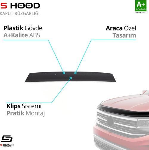 S-Dizayn Renault Uyumlu Traffic ABS Plastik Kaput Rüzgarlığı 2001-2014 A+Kalite Parça