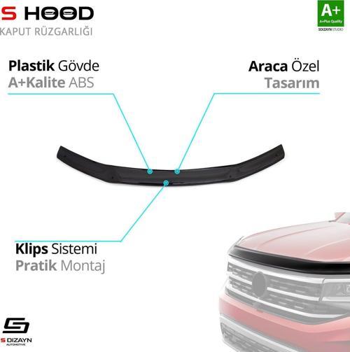S-Dizayn Toyota Uyumlu Hilux ABS Plastik Kaput Rüzgarlığı 2012-2015 A+Kalite Parça