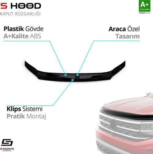 S-Dizayn Volkswagen Uyumlu Crafter ABS Plastik Kaput Rüzgarlığı 2018 Üzeri A+Kalite Parça