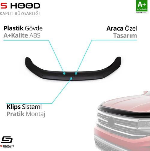 S-Dizayn Ssangyong Uyumlu Tivoli ABS Plastik Kaput Rüzgarlığı 2015 Üzeri A+Kalite Parça