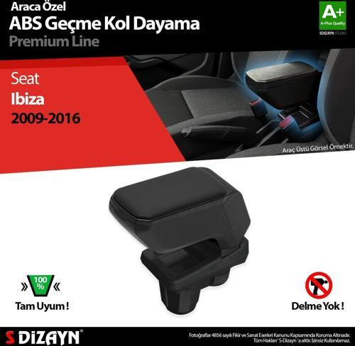Seat İbiza Uyumlu Kol Dayama Kolçak Geçmeli ABS Siyah 2009-2016 A+Kalite Parça