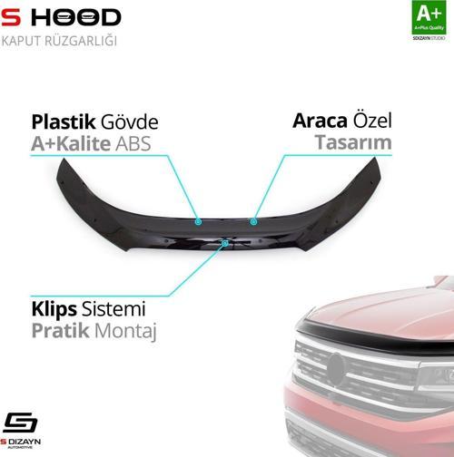 S-Dizayn Chevrolet Uyumlu Captiva ABS Plastik Kaput Rüzgarlığı 2011-2018 A+Kalite Parça